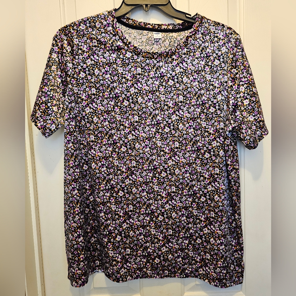 Old Navy Women's Floral Print Velour Top - XL